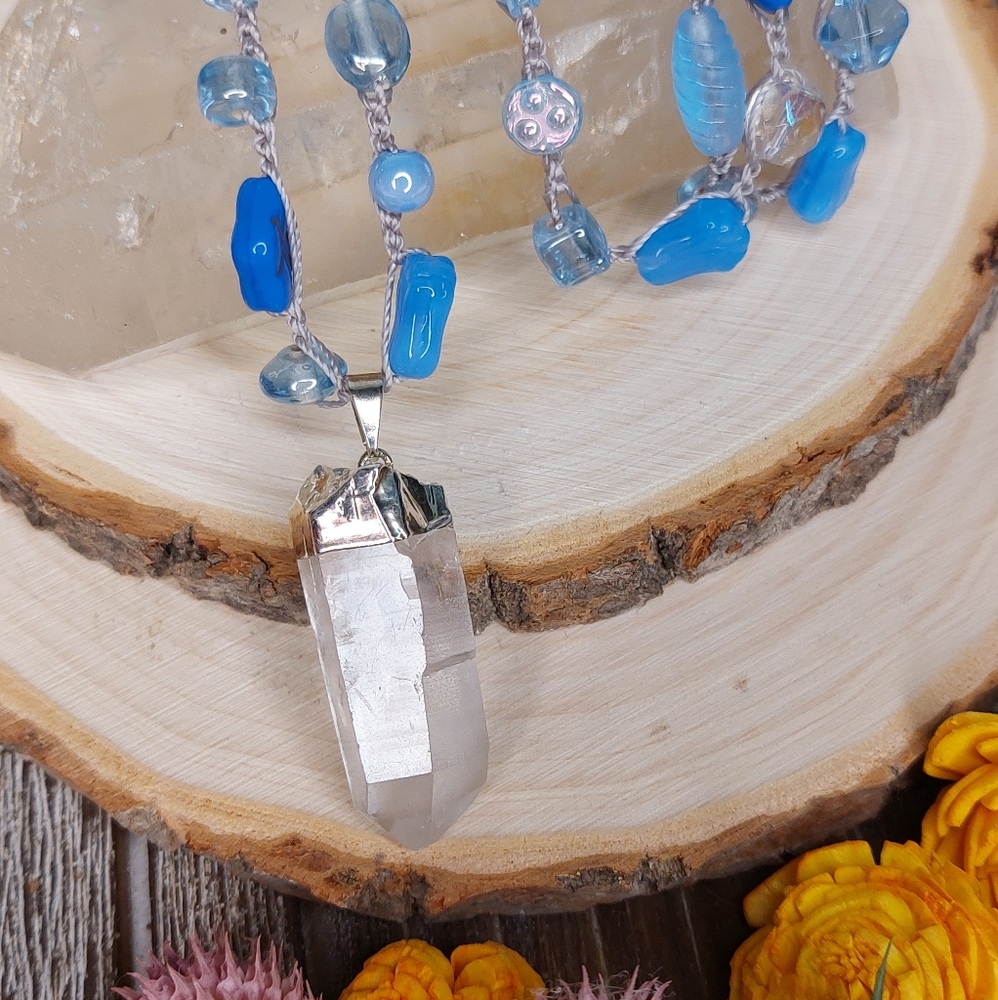 Handcrafted Quartz Crystal Necklace by Rust Belt Raised - Picture 16 of 16